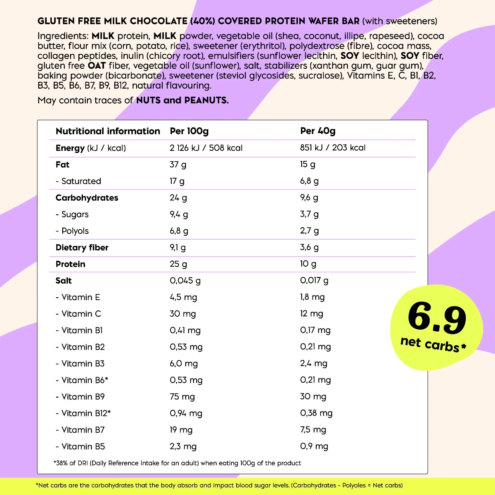NICK'S Vanilla Protein Wafer 40 g